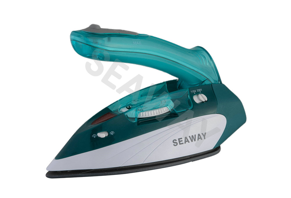 SW-602 900W-1100W 이중 전압 선택 곡선 핸들 여행용 다리미